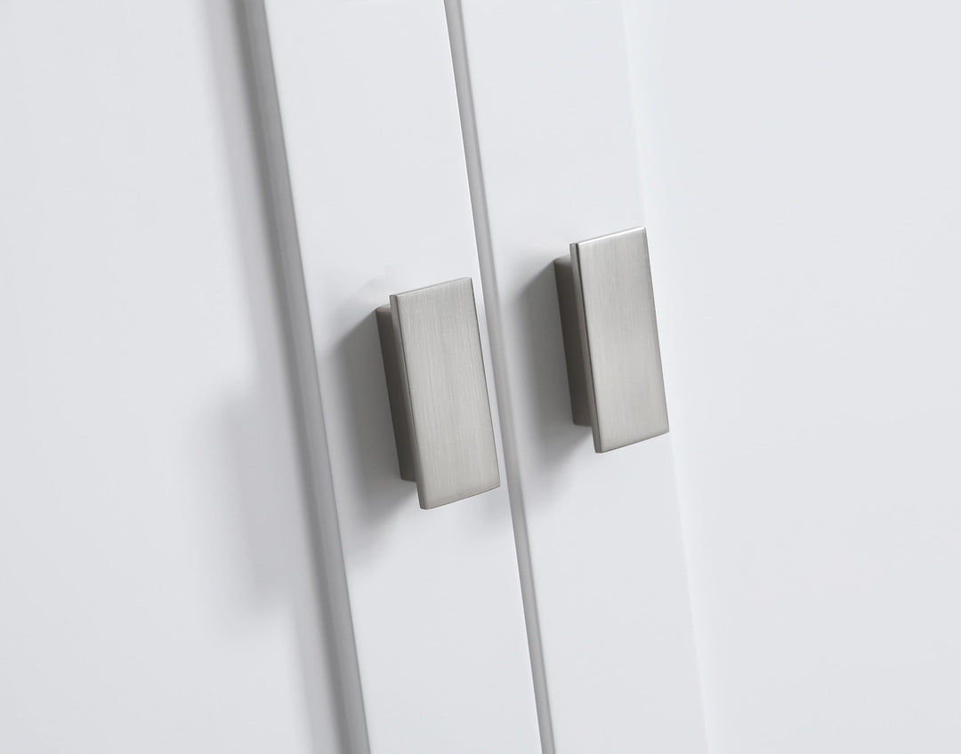 Monaco 72" Double Sink Bathroom Vanity Base Cabinet without Top - Design Element Bath Kitchen - Bathroom Vanity - Cloud White