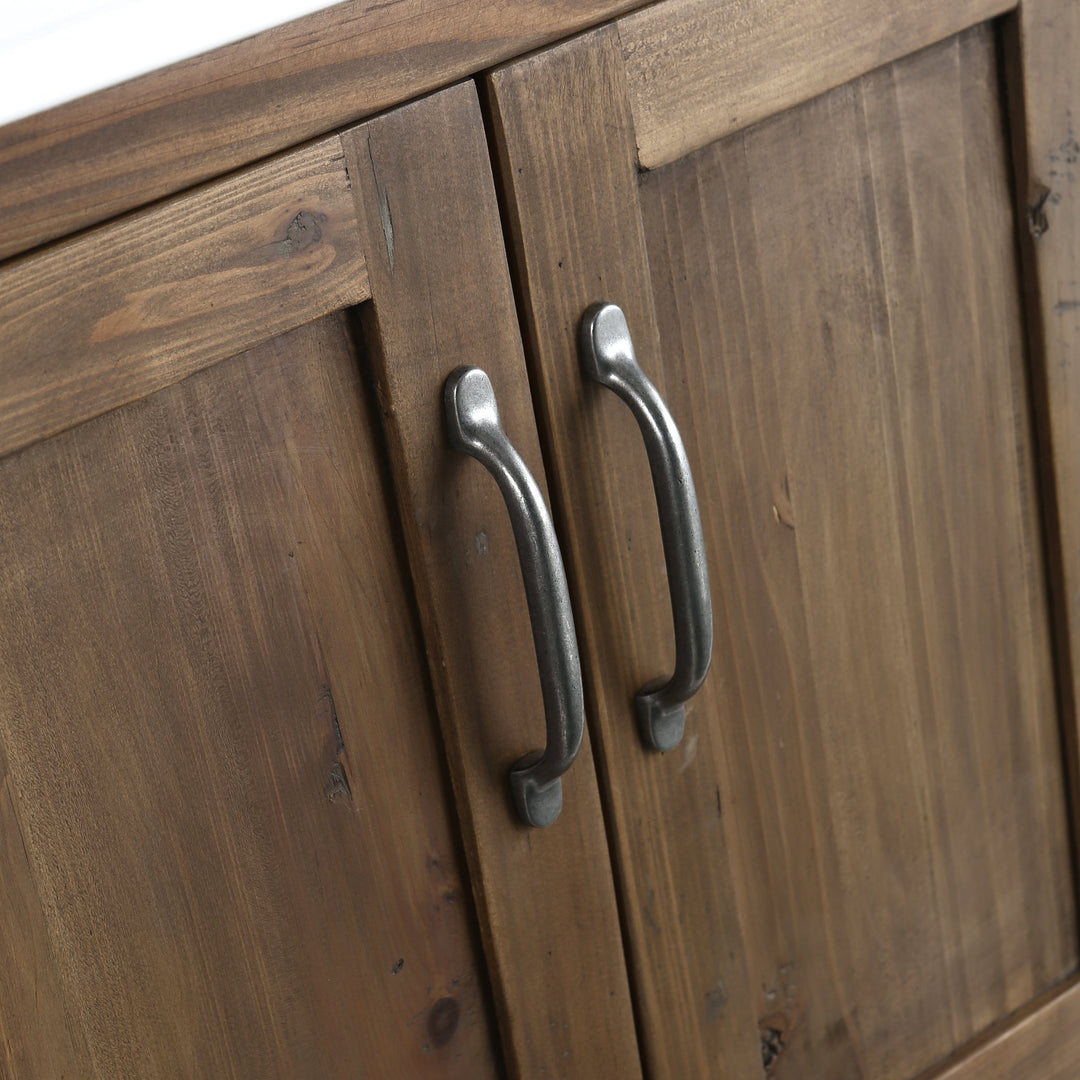 Austin 24" Single Sink Vanity in Walnut with Porcelain Top - Design Element Bath Kitchen - Bathroom Vanity - 