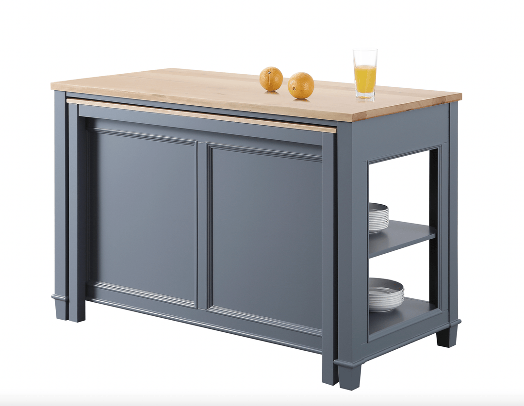 Medley 54" Kitchen Island With Slide Out Table - Gray - Design Element Bath Kitchen - Kitchen Island - 